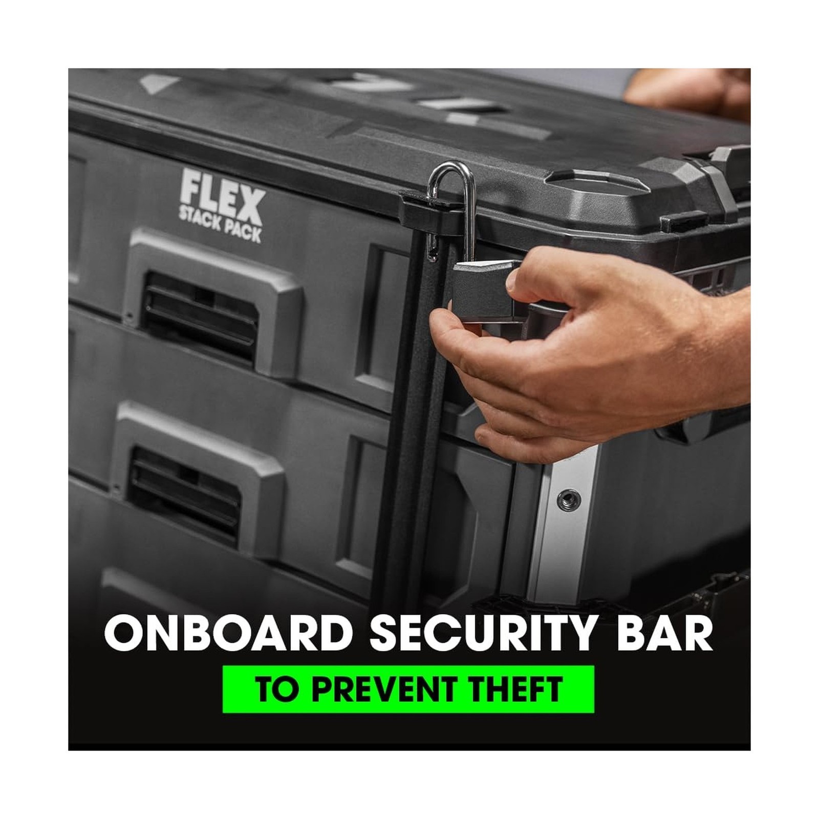 FLEX STACK PACK Storage System 3-Drawer Tool Box - FS1105, Grey/Black