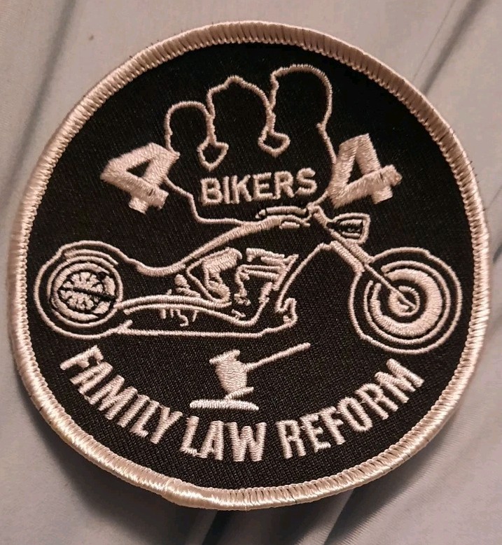 Vtg Embroidered Patch 4 BIKERS 4 FAMILY LAW REFORM 3.5" Biker Vest Jacket Sew On