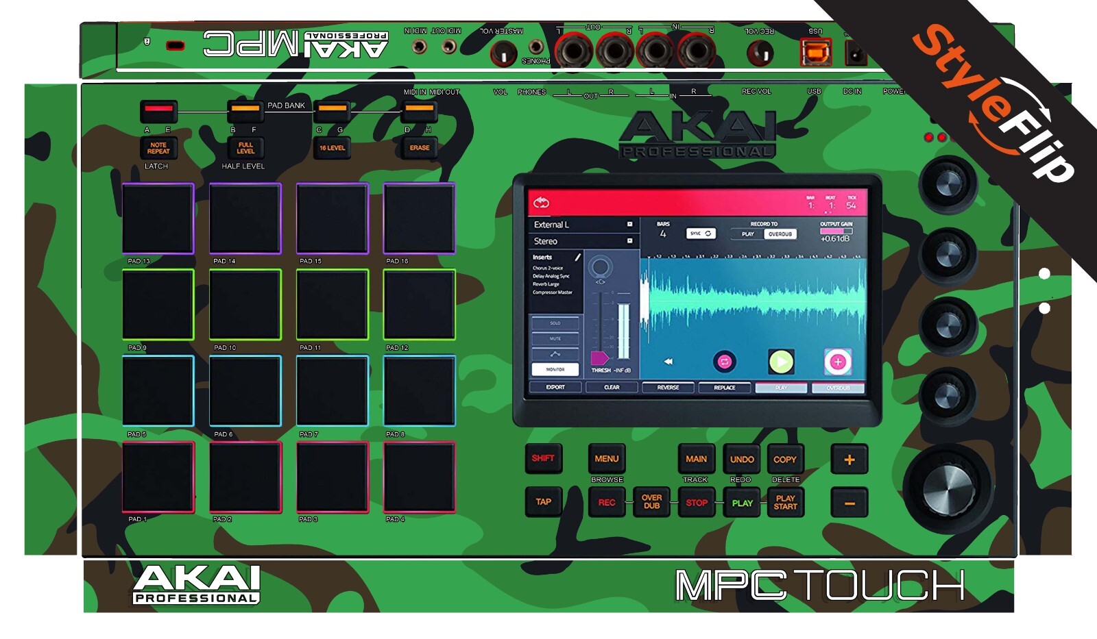 Akai MPC Touch  | Green Camo | Protective Decal | StyleFlip Skins