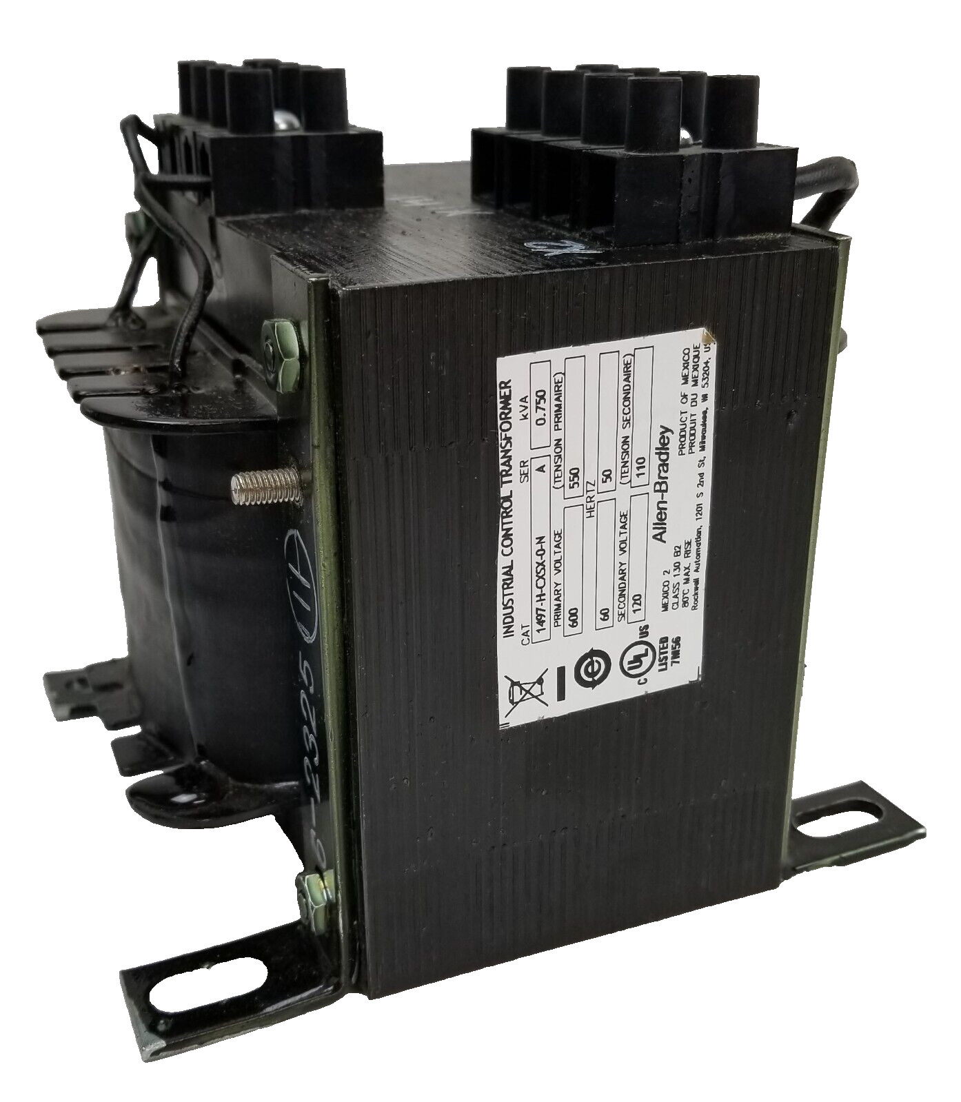Allen-Bradley 1497-H-CXSX-0-N Control Transformer 750VA 600VacPRI 120VacSEC NEW