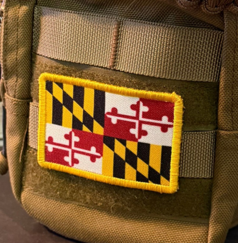 Maryland State Flag Printed Morale Patch, 2x3" | VELCRO® Brand Fastener