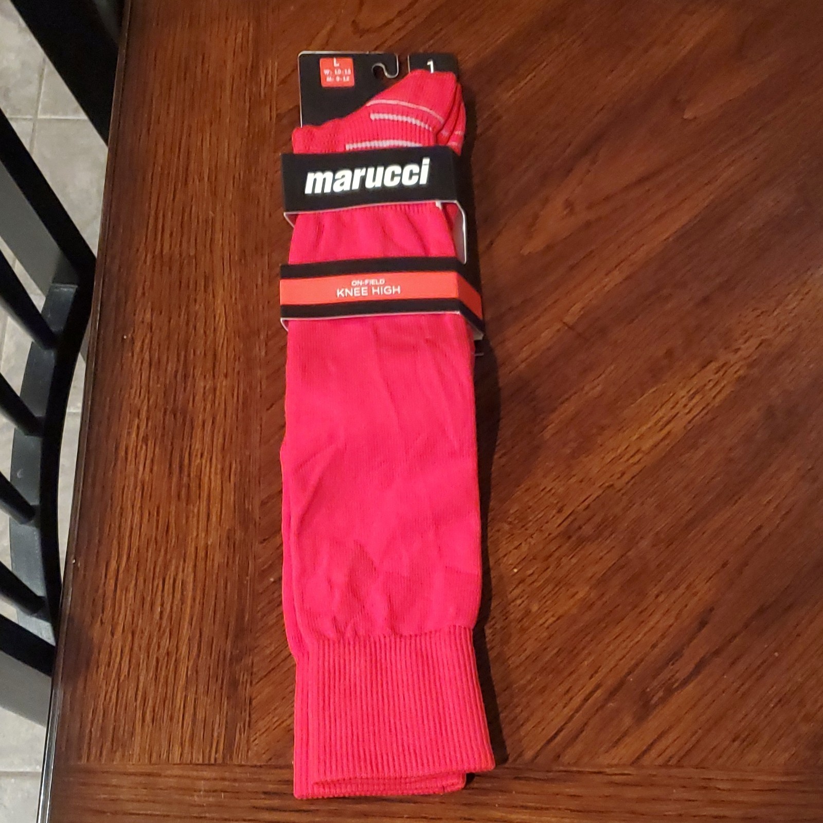 Marucci On-Field Knee High Red Baseball Socks Size L