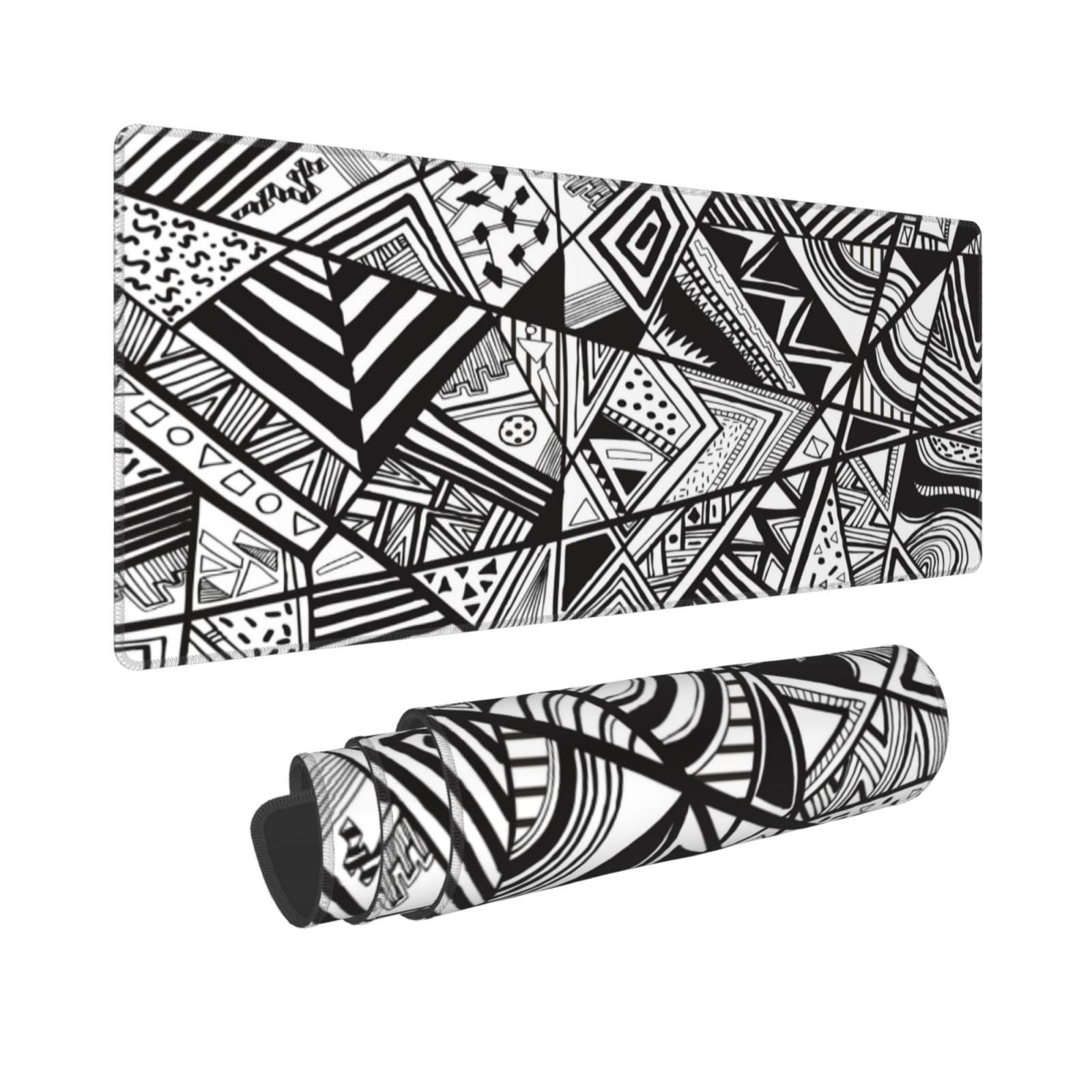 Gaming Mouse Pad, Large Non-Slip Rubber Base Mousepad, Keyboard Mouse Mat, De...