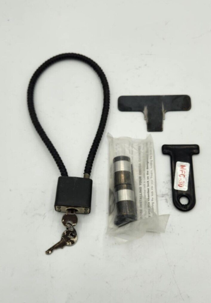 Bulk Lot 4 Items: Firearms Cable Lock - Shotgun Chamber Lock - 20 Ga - Two Misc