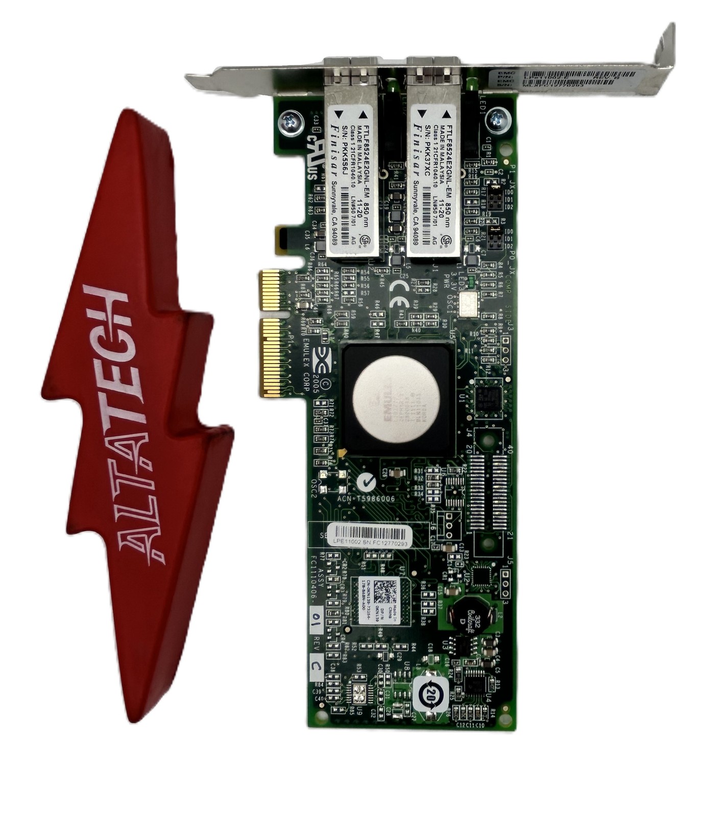 Dell 0KN139 4GB Dual Port PCIE Host Bus Adapter Lightpulse Emulex LPE11002-E HBA