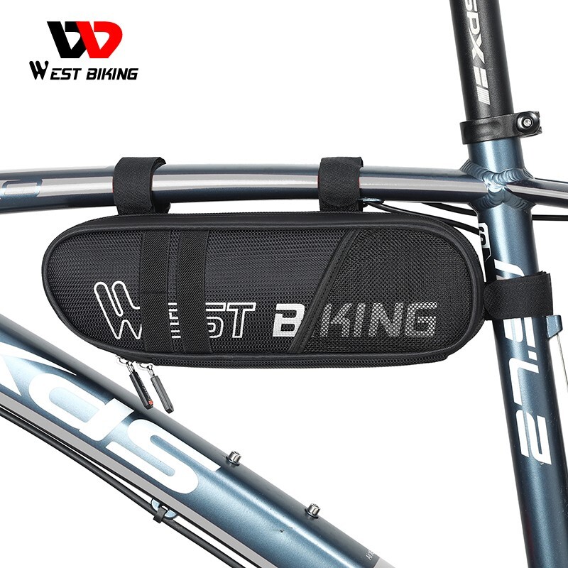 WEST BIKING 1.3L Bicycle Frame Bag Waterproof MTB Road Bike Cycling Frame Bag