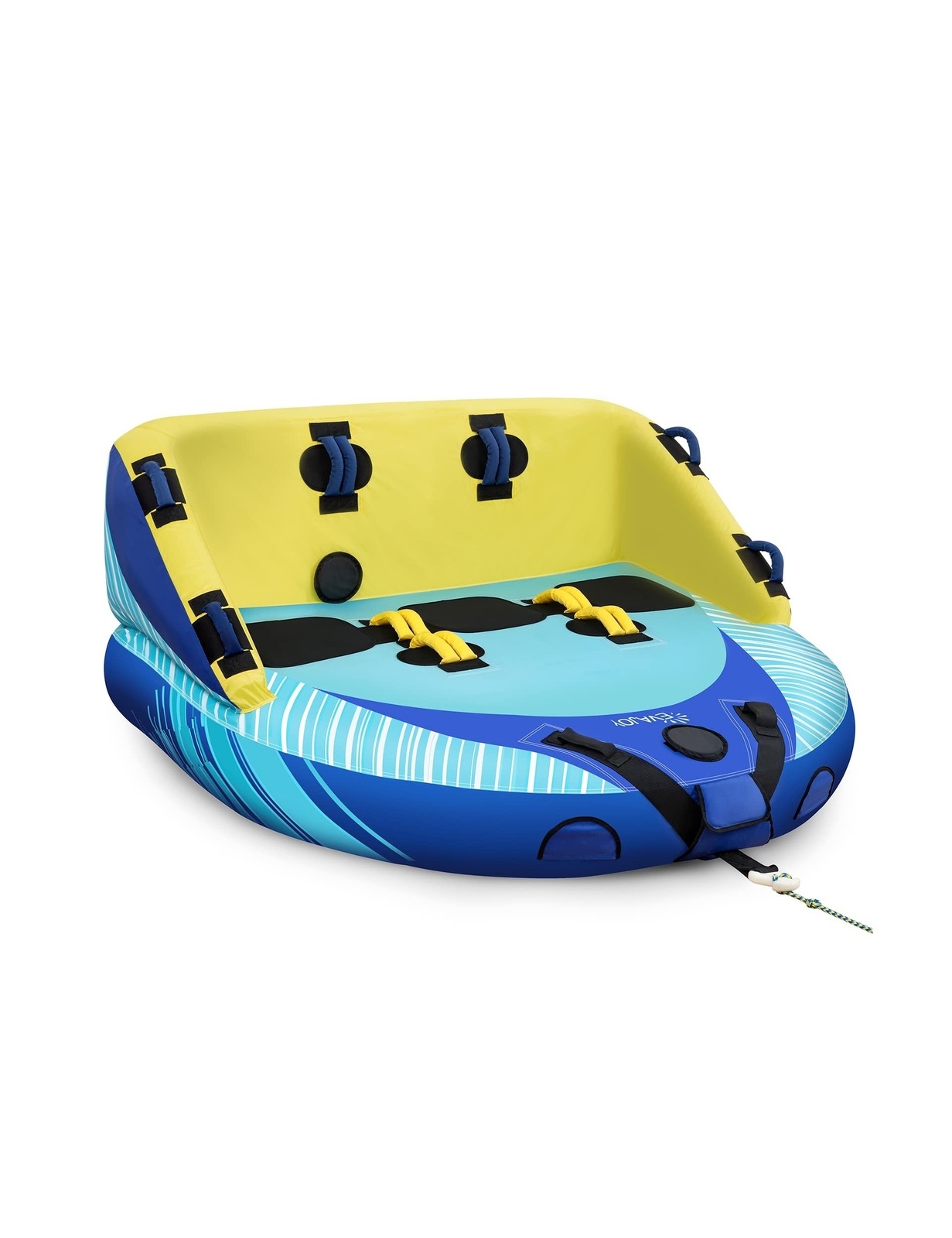 EVAJOY 3 Person Towable Tube for Boating, Inflatable Towable Tubes for Boats ...