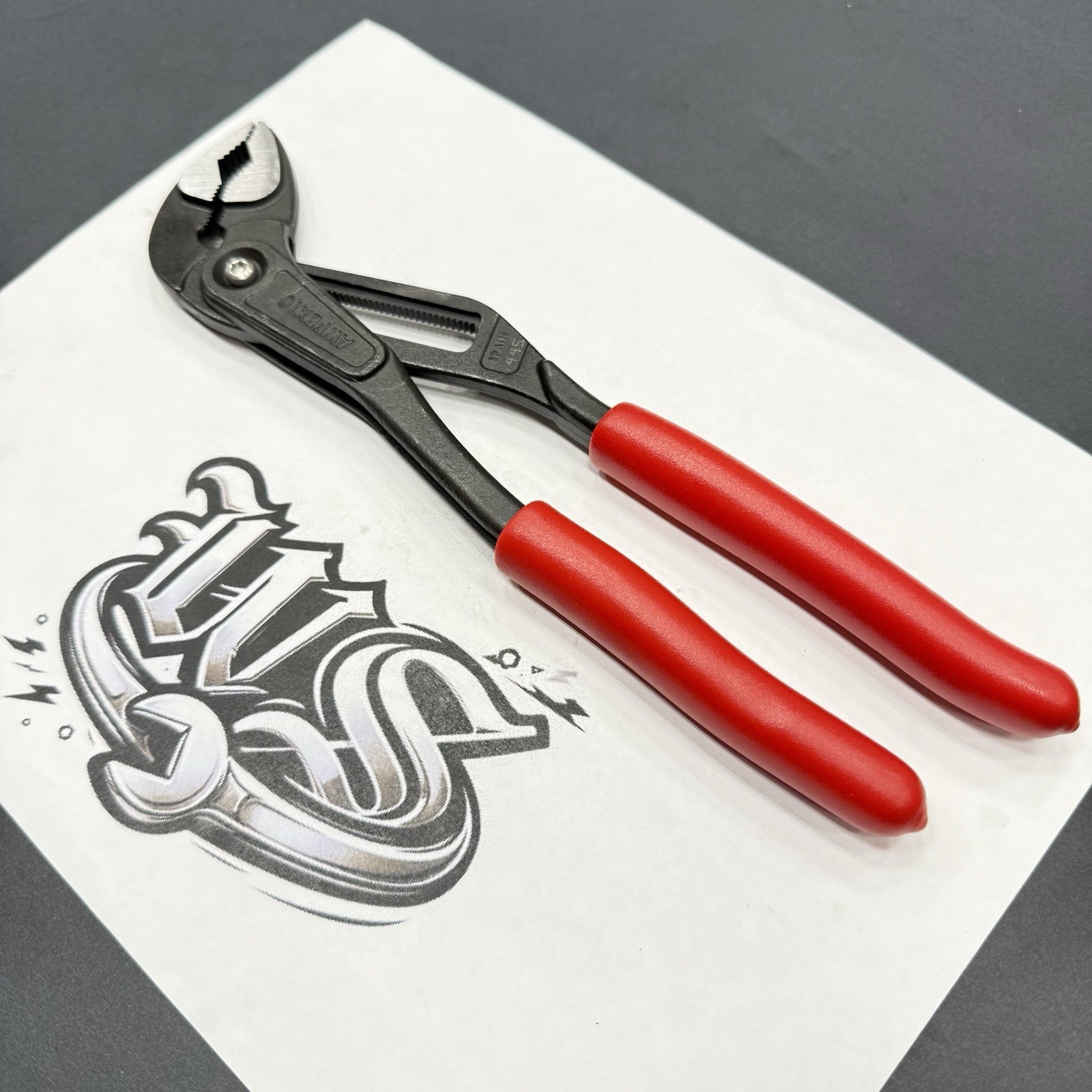 Snap-on Tools NEW RED 10" Soft Grip Adjustable Water Pump Pliers AWPBX10