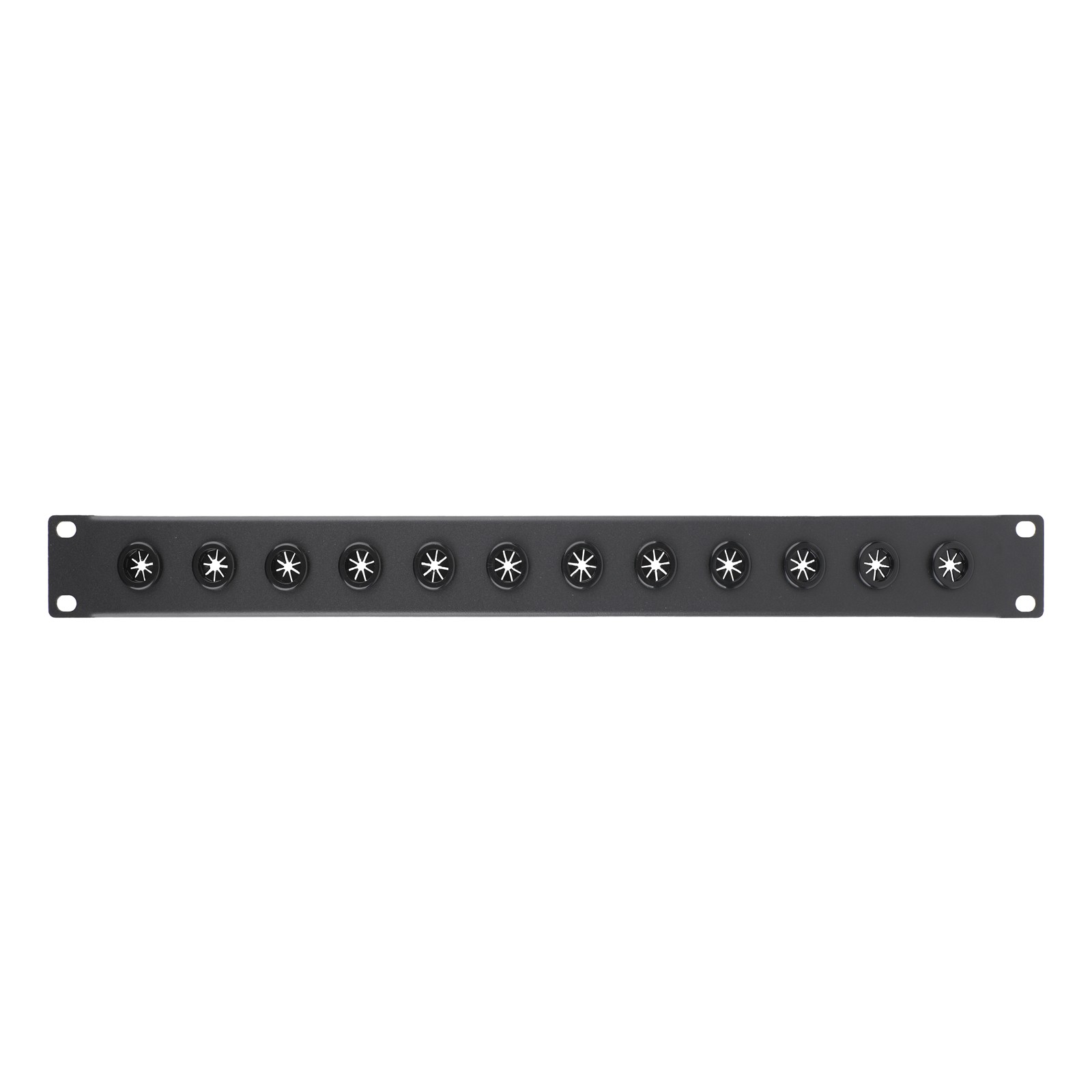 12-Port 1U Metal Cable Management Wire Organizer for 19 Inch Server Rack Mount