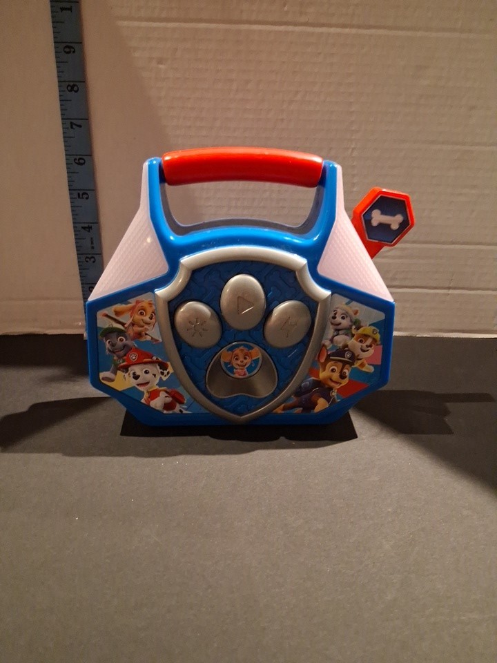 Paw Patrol Mini BoomBox Built-in Music Flashing Lights Sound Effects WORKS