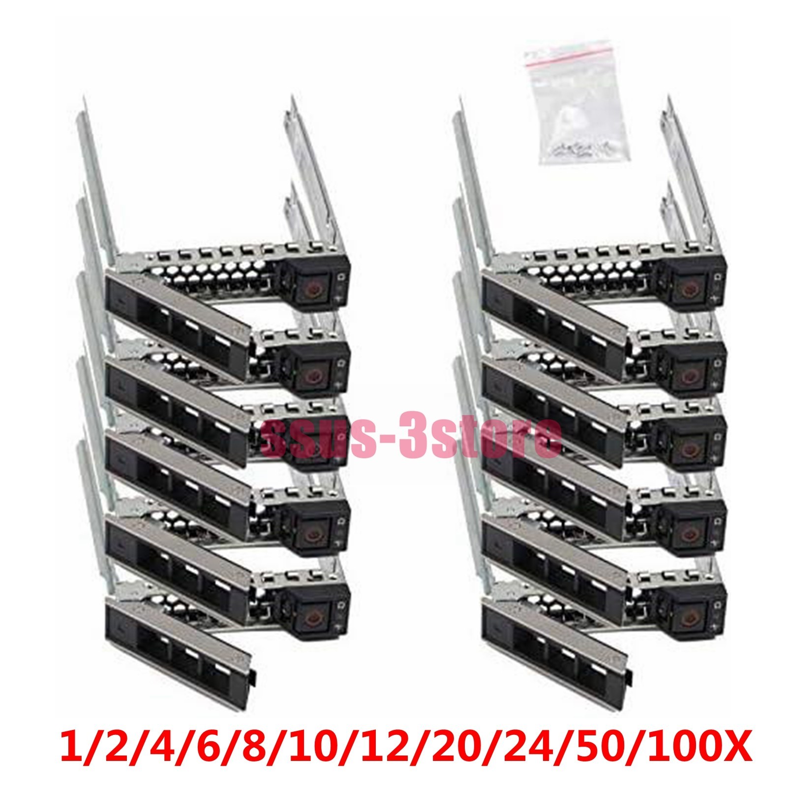Lot DXD9H Gen14 R640 R740 SAS SATA 2.5" SFF HDD Hard Drive Tray Caddy Bracket