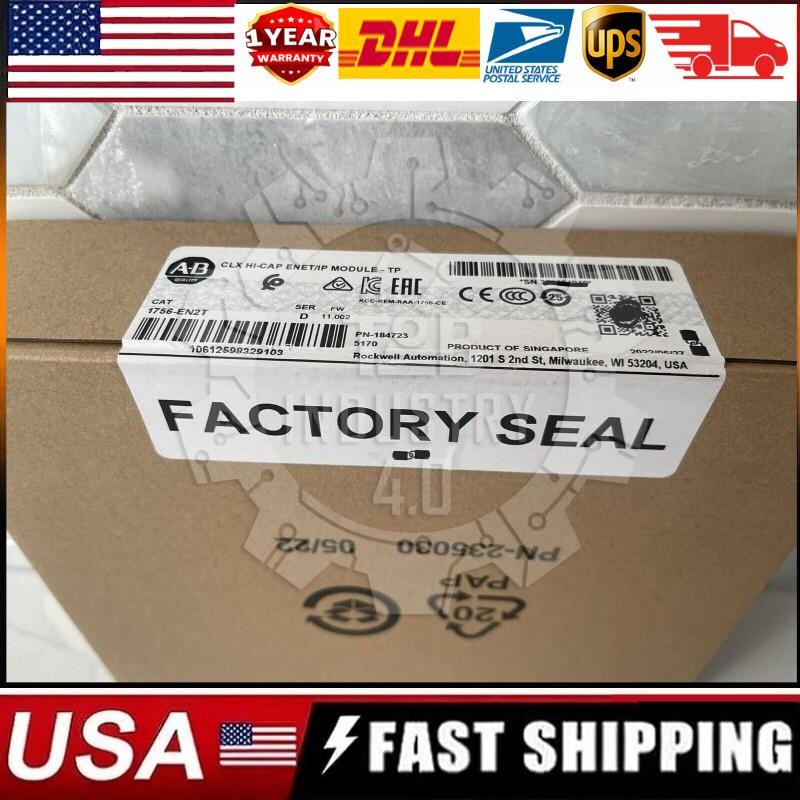 New Factory Sealed Allen Bradley 1756-EN2T ControlLogix EtherNet/IP US Free Tax