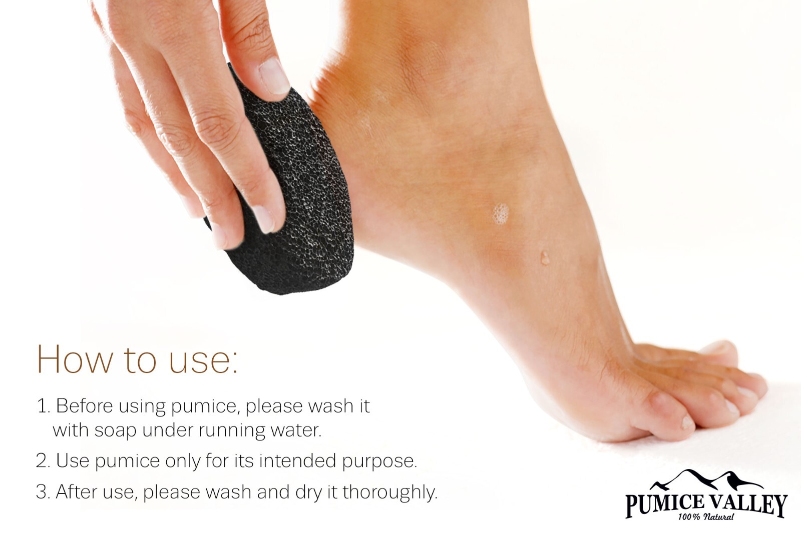 Pumice Stone for Feet - Food File - Callus - Corn Remover - Skin Scrubber