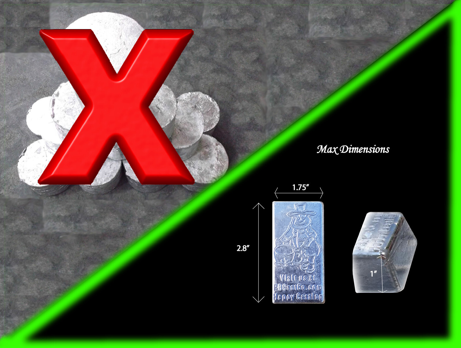 Lead Ingots, 10+ LB Pure Soft Lead Casting Bullets, Fishing Weights, Sinkers