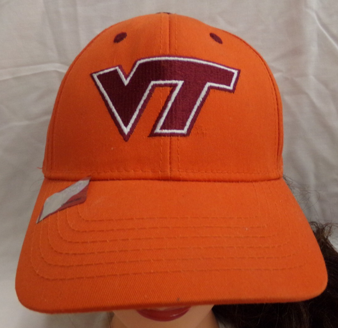 Virginia Tech Hokies Adjustable Baseball Cap | Orange Embroidered VT Logo Hat