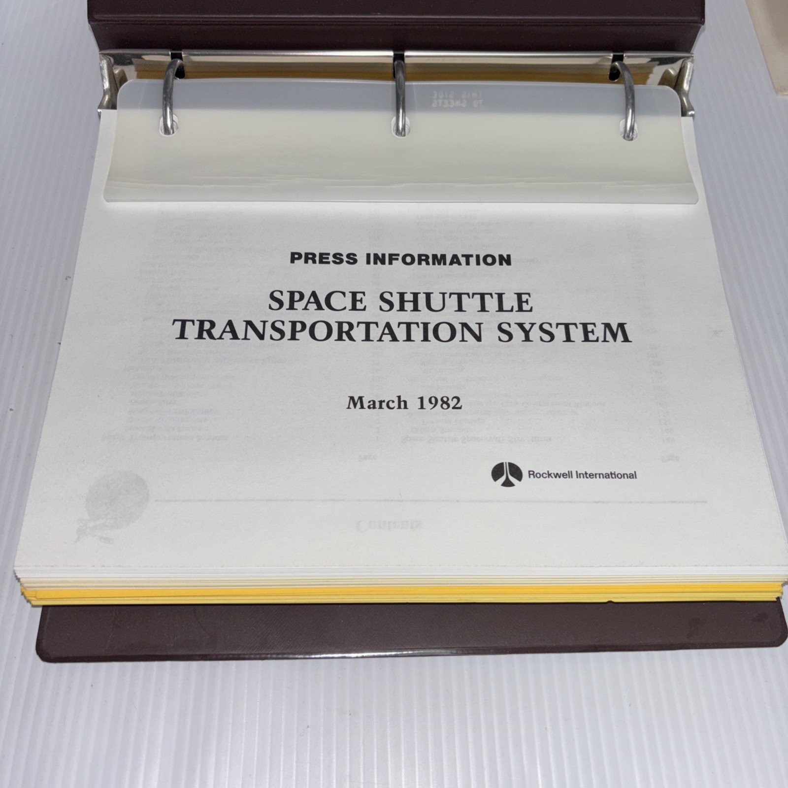 1982 NASA Press Information SPACE SHUTTLE TRANSPORTATION SYSTEM March 1982