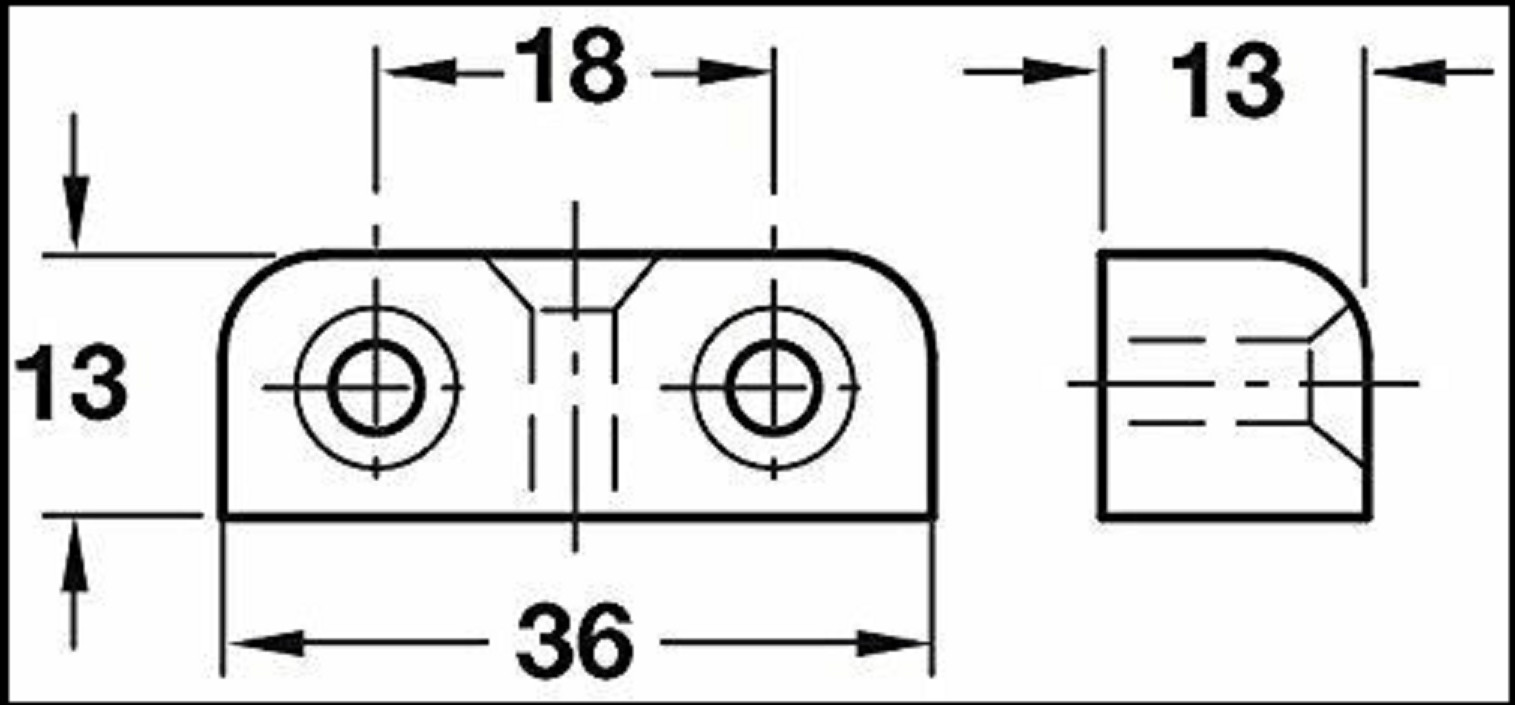 Modesty Mod Blocks Brown Kitchen Cabinet Cupboard Fixing Joint Connector Block