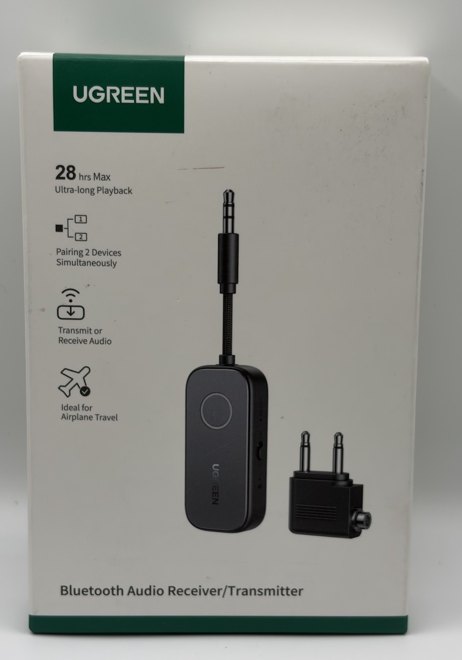 UGREEN Airplane Bluetooth Audio Receiver and Transmitter Adapter CM672