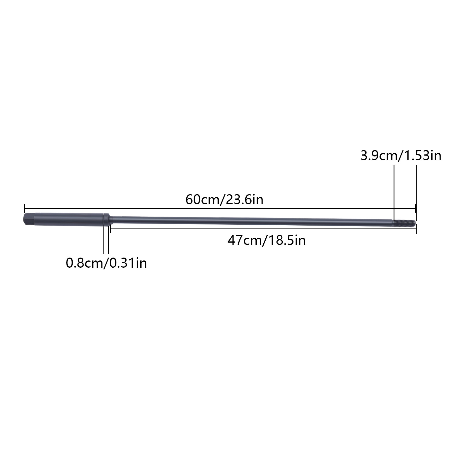CNC 1SET R8 Milling Machine Pull Rod 7/16 Thread R8 Draw Bar Overall Drawbar