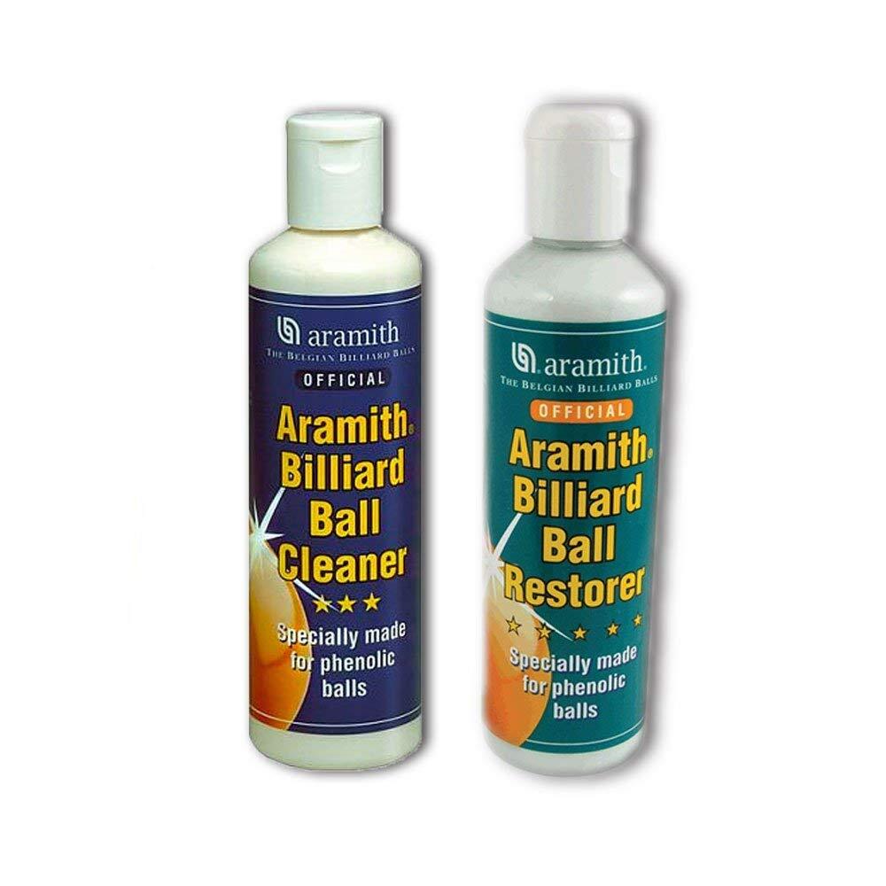 Aramith Pool Ball Cleaner and Restorer Set for Phenolic Billiard Balls 8.4 Oz