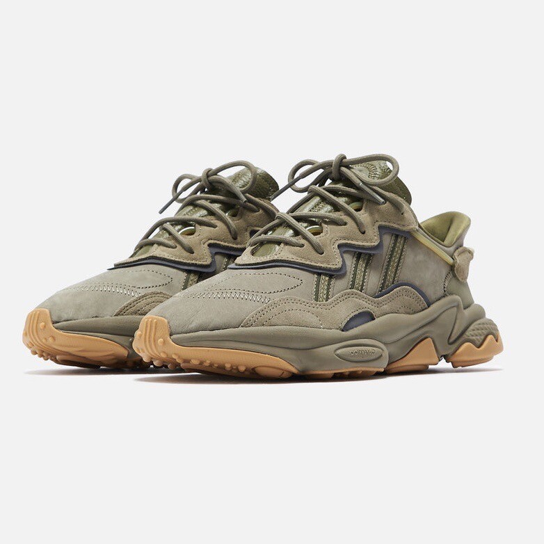 Adidas Originals Ozweego Men’s Sneaker Running Shoe Olive Athletic Trainers #461