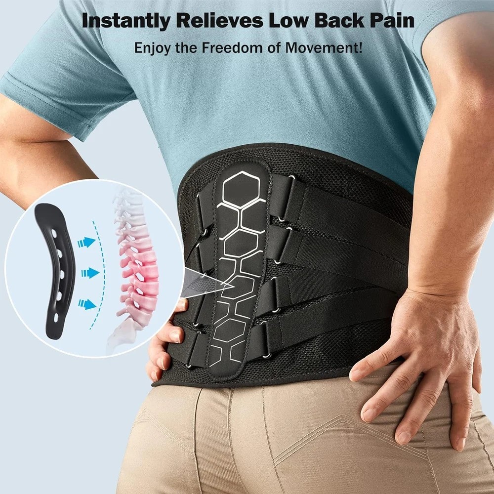 Copper Fit X-Back Brace for Lower Back Pain, Lumbar Support, (Large/XLarge)