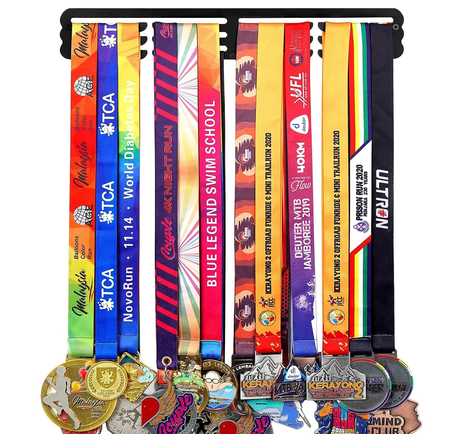 Goutoports Medal Hanger Display - Showcase 15.75x2.36x0.1 INCH, 05 Minimalist