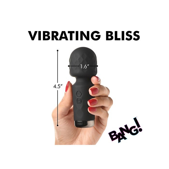 Bang! 10X Mini Silicone Wand - Black