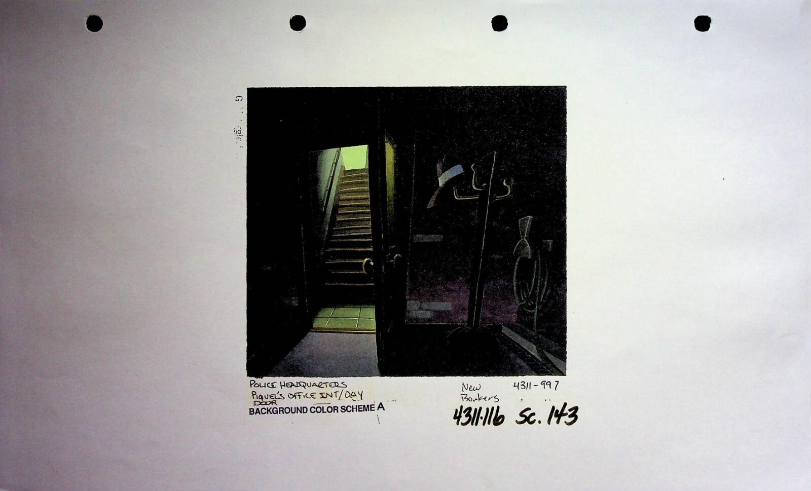 BONKERS 1993 Animation Production PRODUCTION BACKGROUND LAYOUT COPY #MF