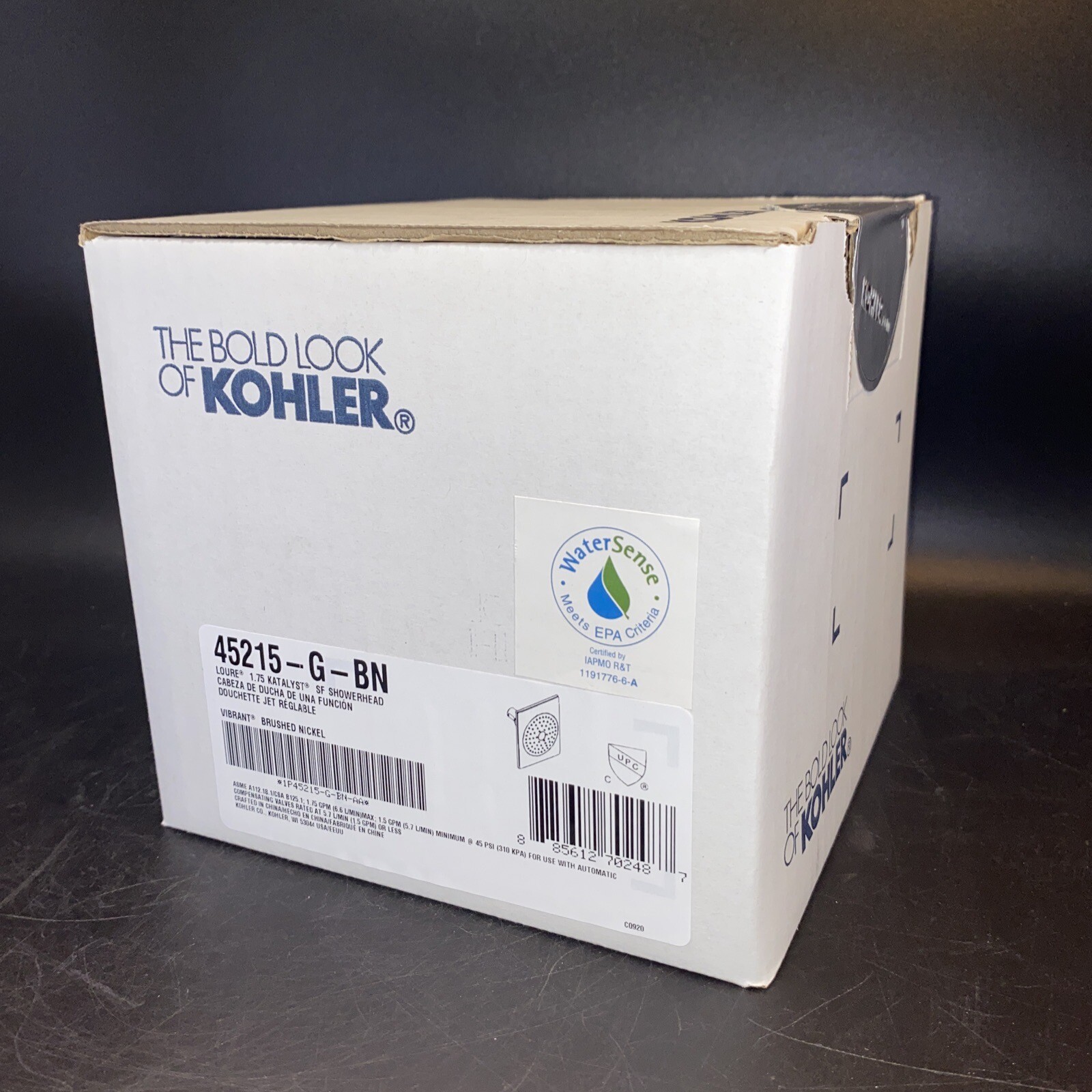 Kohler 45215-G-BN Loure Single Spray Showerhead, Brushed Nickel New & Sealed!