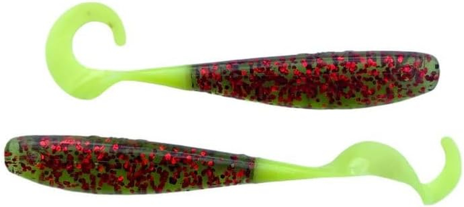 Curly Tail Jerkshad 4 Inch Soft Baits Garlic Infused,– 8 Pack – Saltwater & Fres