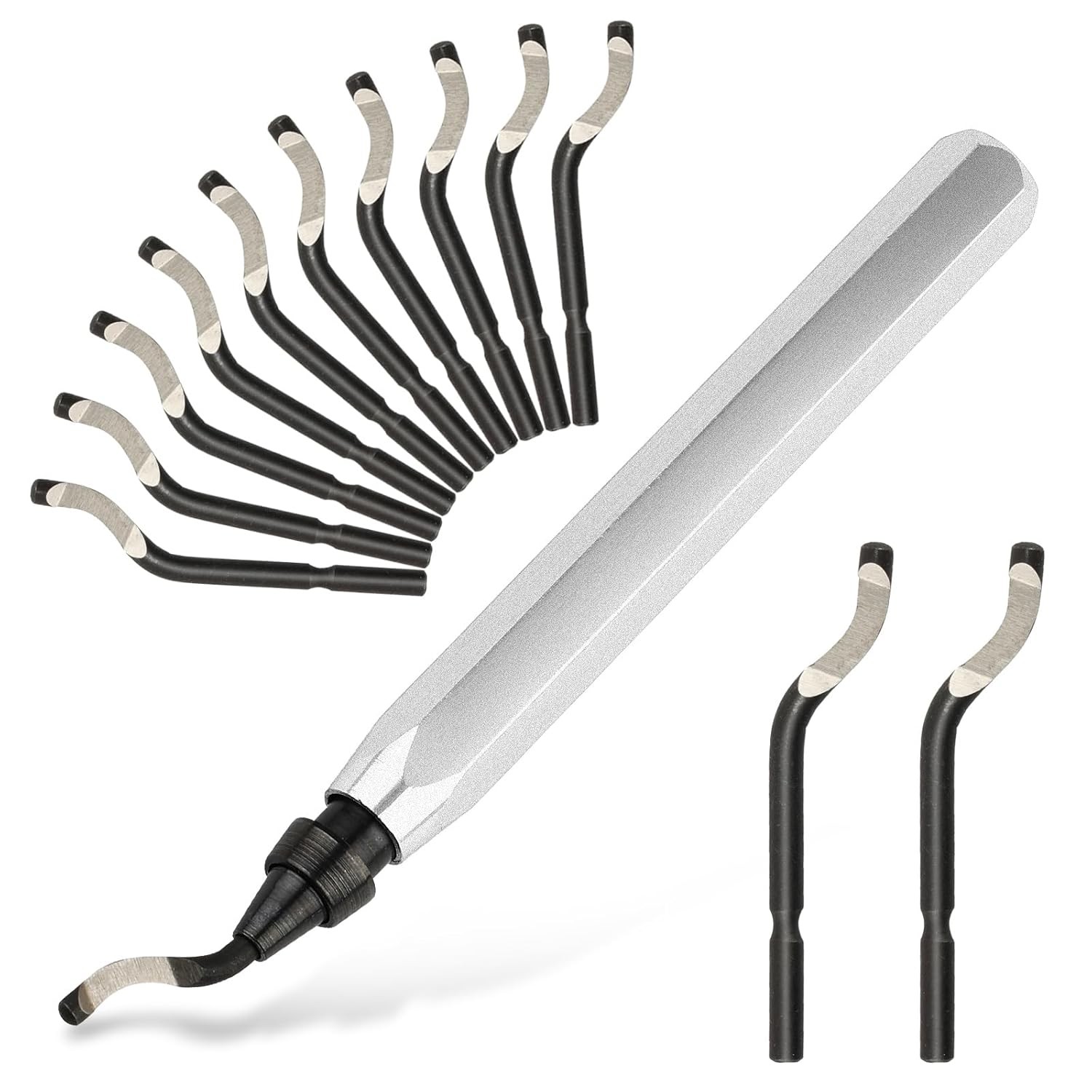 Deburring Tool Kit with 12 High Speed Steel Blades for 3D Printing Deburring