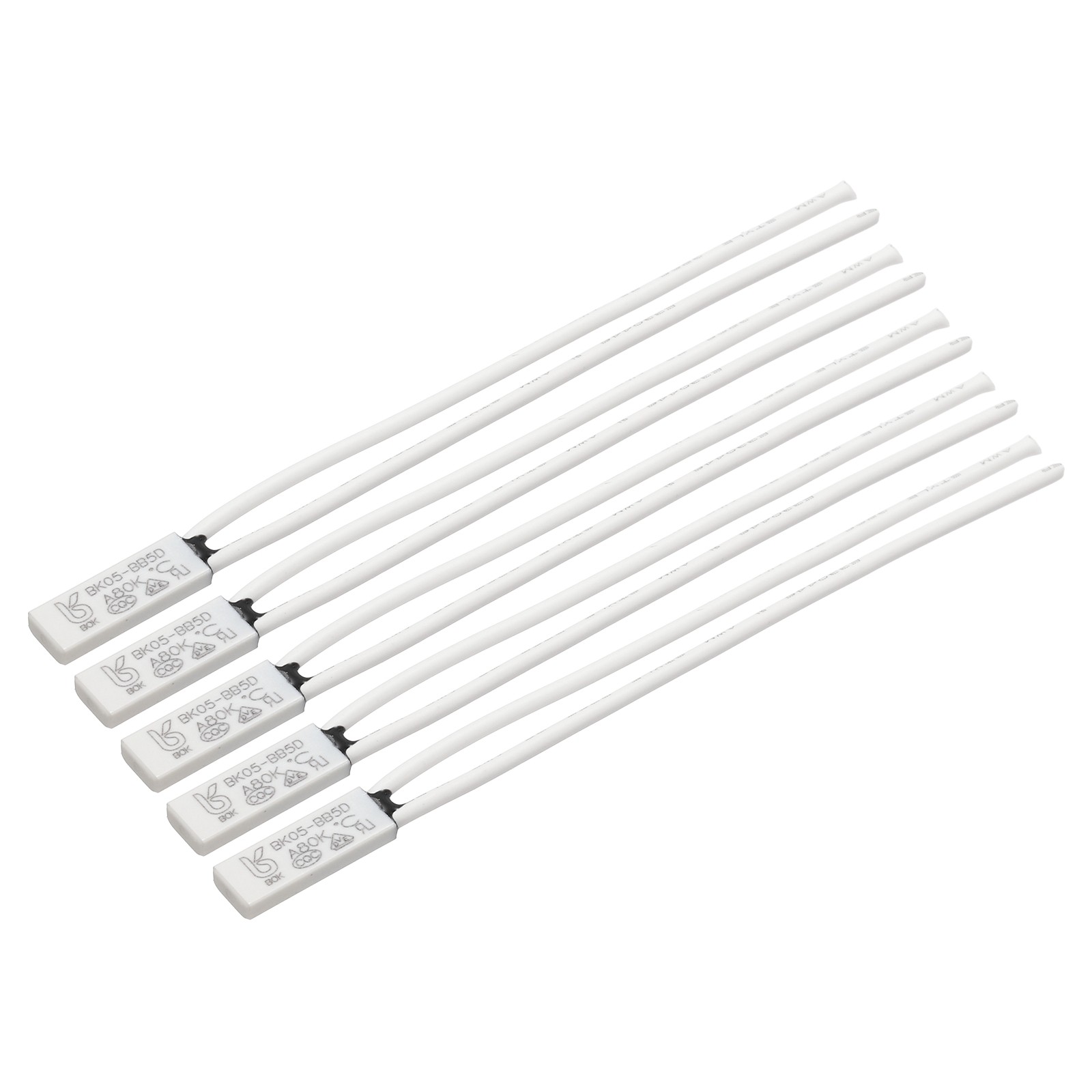 5Pcs KSD9700 Thermostat, 80C N.O 2A Bimetal Normally Open Thermal Protector
