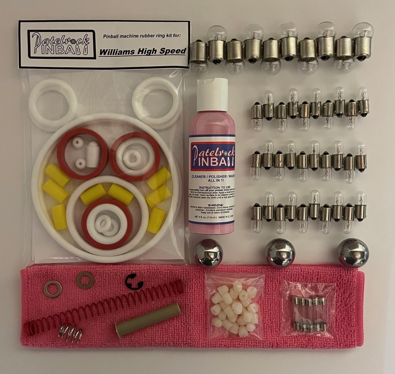 1986 Williams High Speed Pinball Machine Maintenance Tune Up Kit