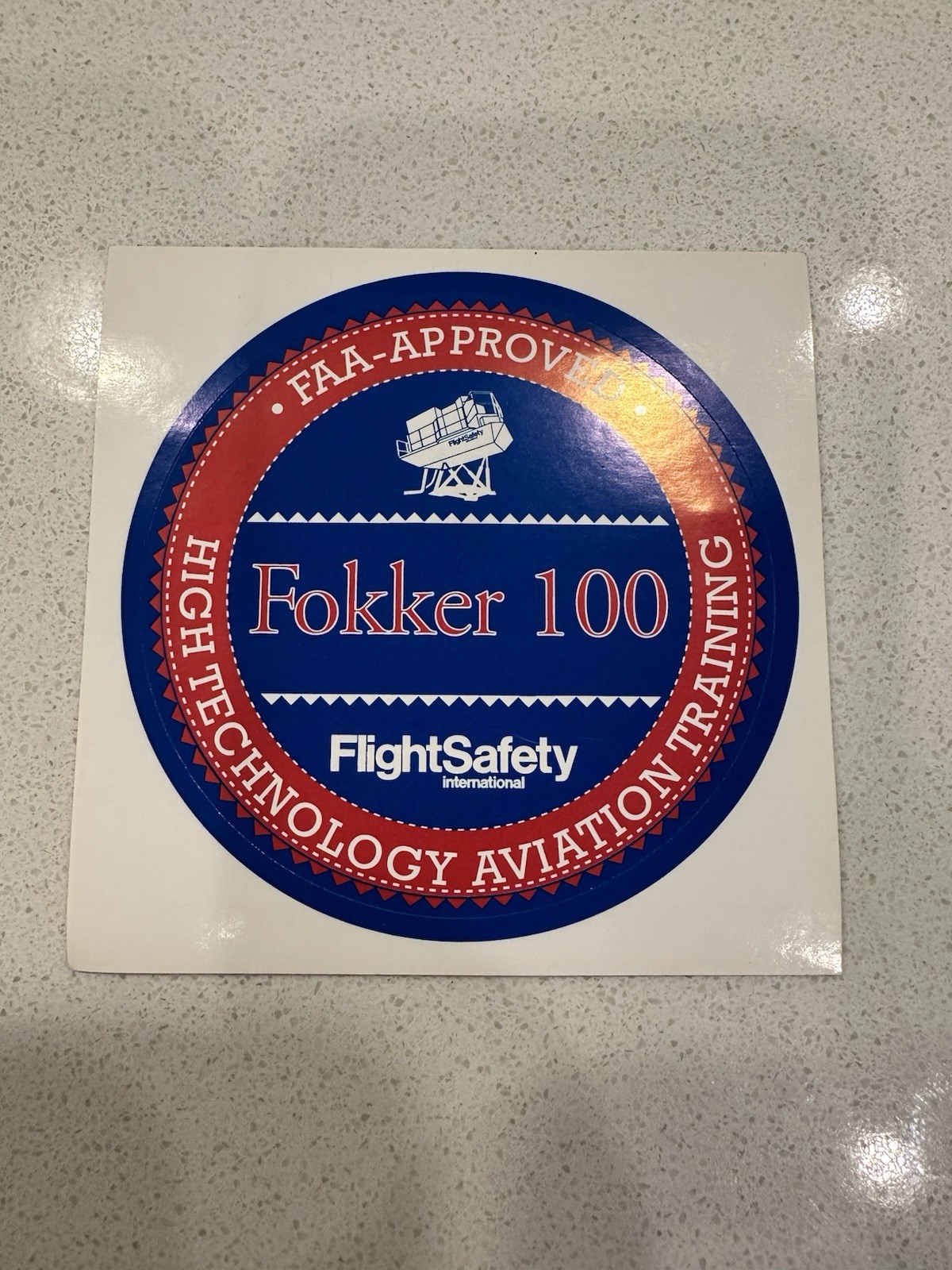 Fokker 100 Sticker Flight Safety High Technology Aviation Training Airplane