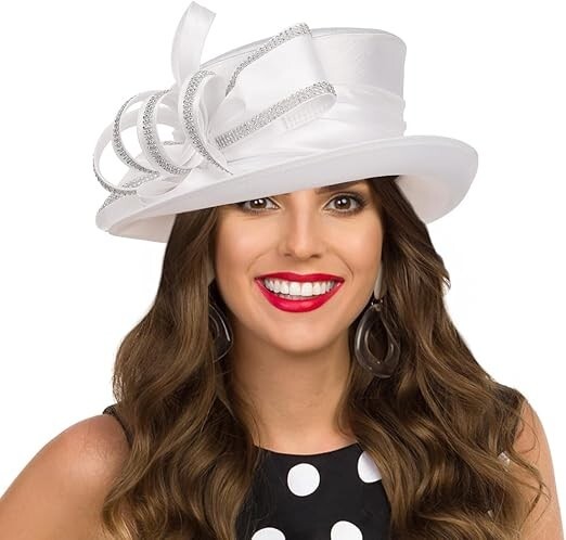 Women Kentucky Derby Dress Hat Church Wedding Tea Party Cloche Bucket Hats