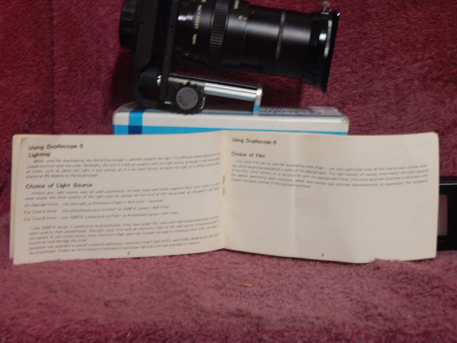 Spiratone Bellow-Dupliscope 518093 with Box & Manual