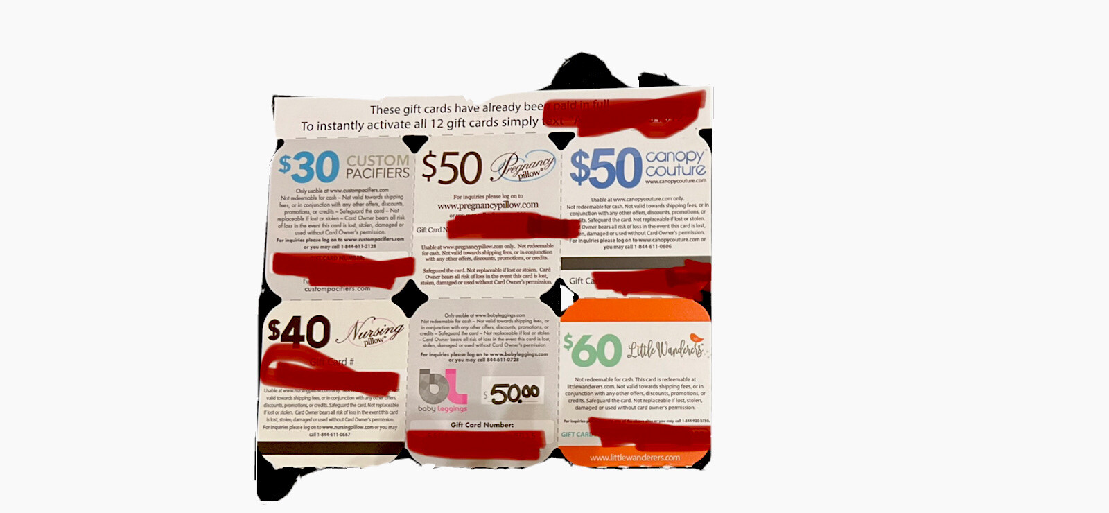 baby gift cards