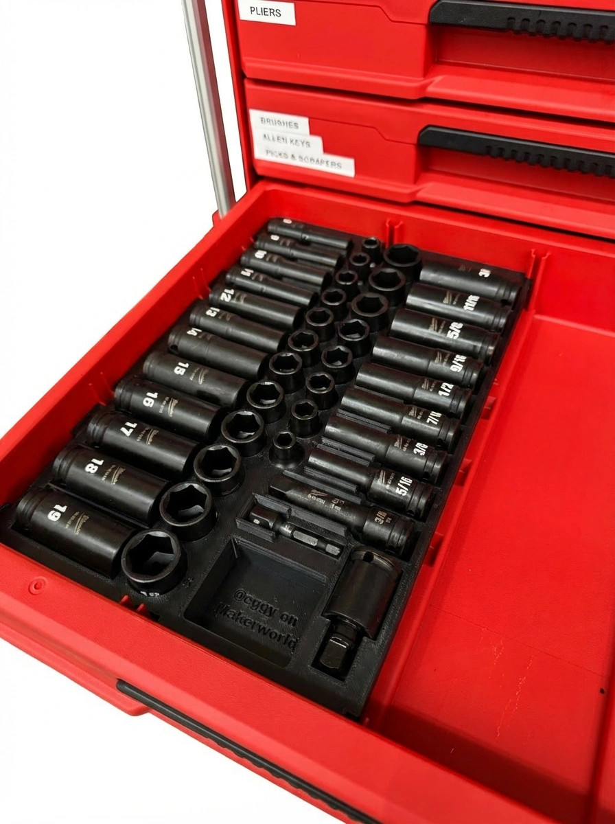 Milwaukee 49-66-7009 Impact Socket Insert for PACKOUT Drawer (Insert Only)