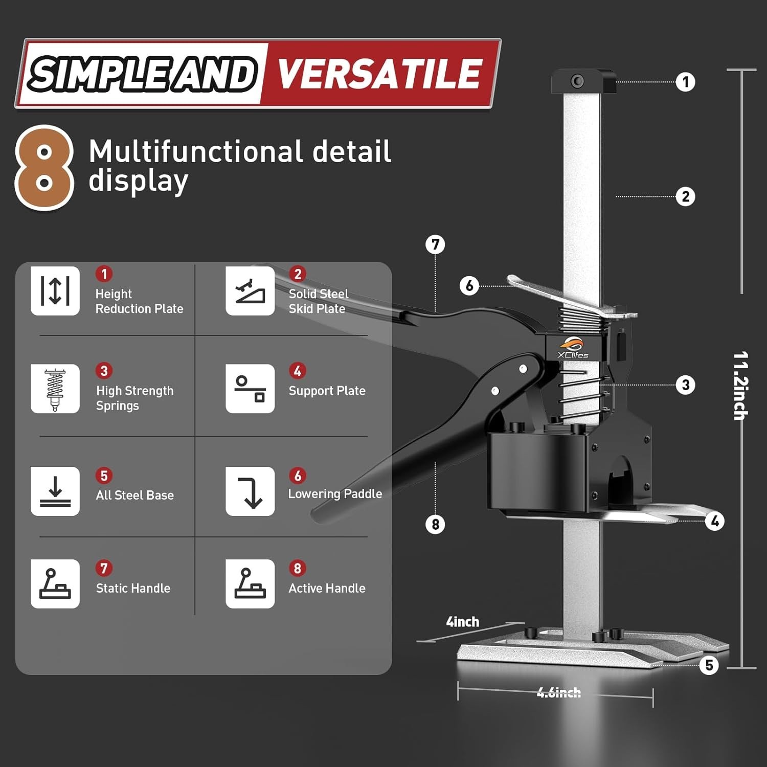 Upgraded 2 Pack Lifting Jacks - Effortless Height Adjustment for Professionals