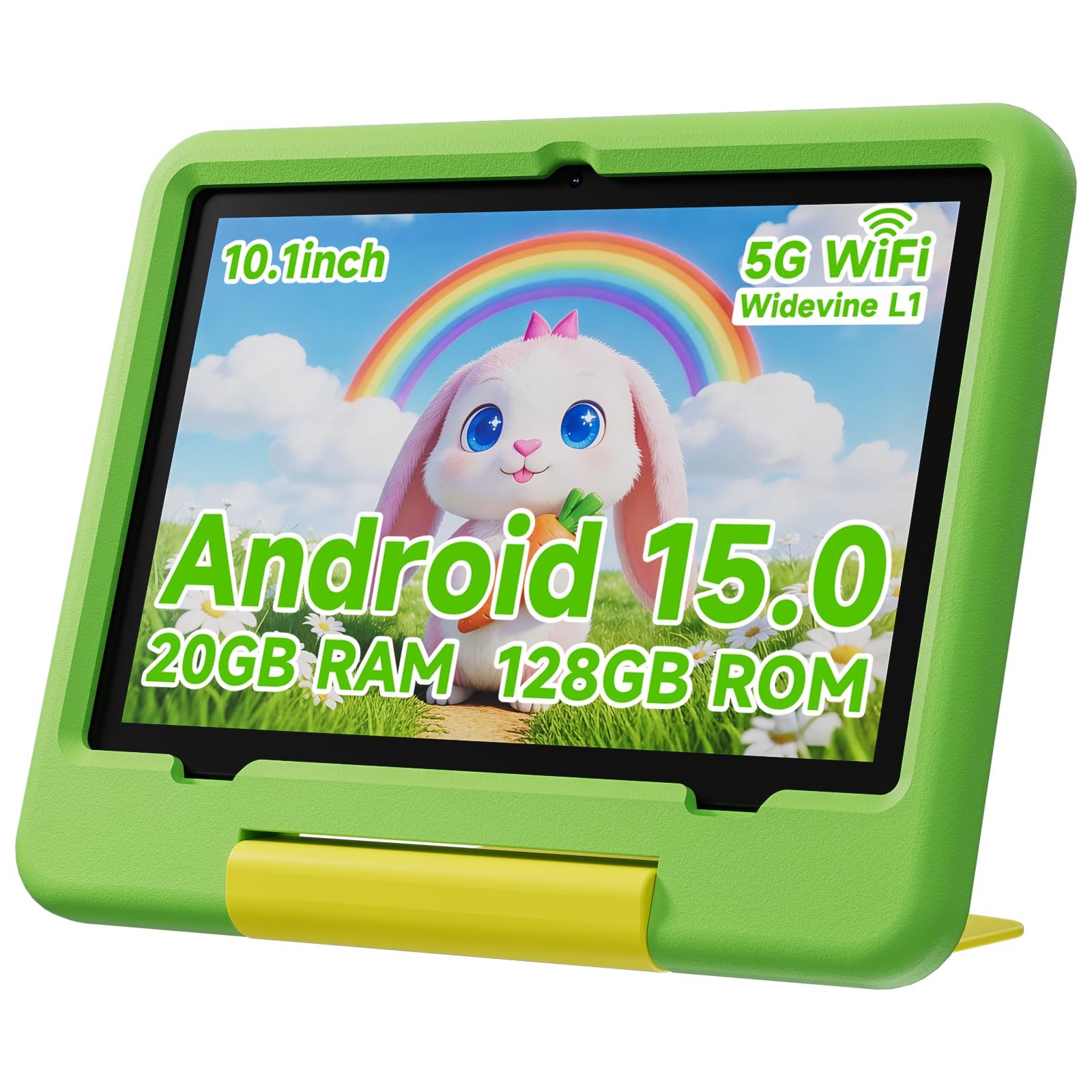 PEICHENG Tablet for Kids with EVA Protective Case, Android 15.0 Toddler Tab PC