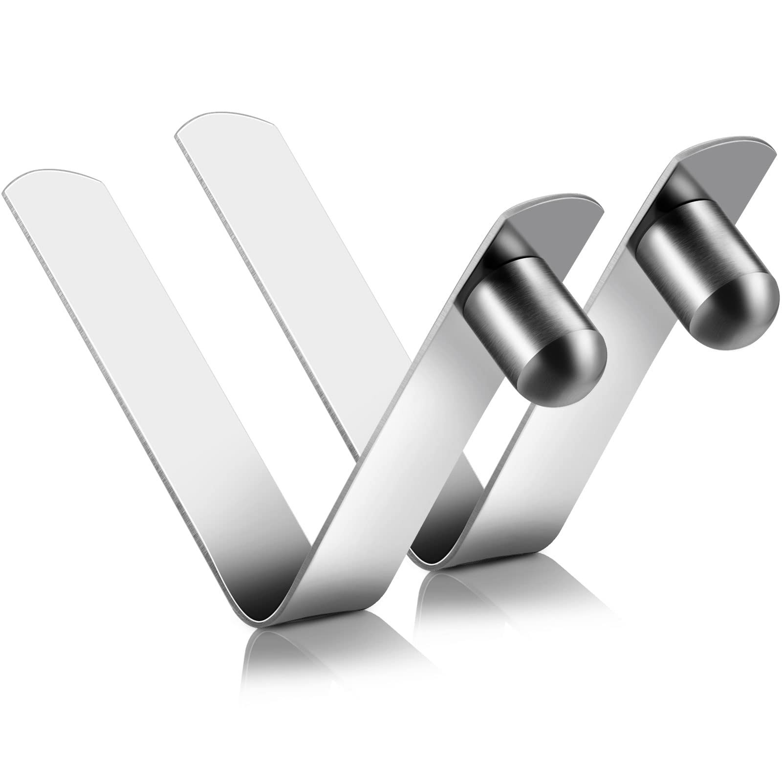 Moxweyeni 8 Pieces Push Button Spring Clips Tent Pole Clips Stainless Steel K...
