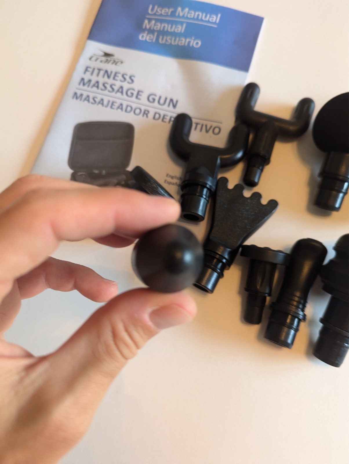 Crane Massage Gun - Attachments Only - See Video