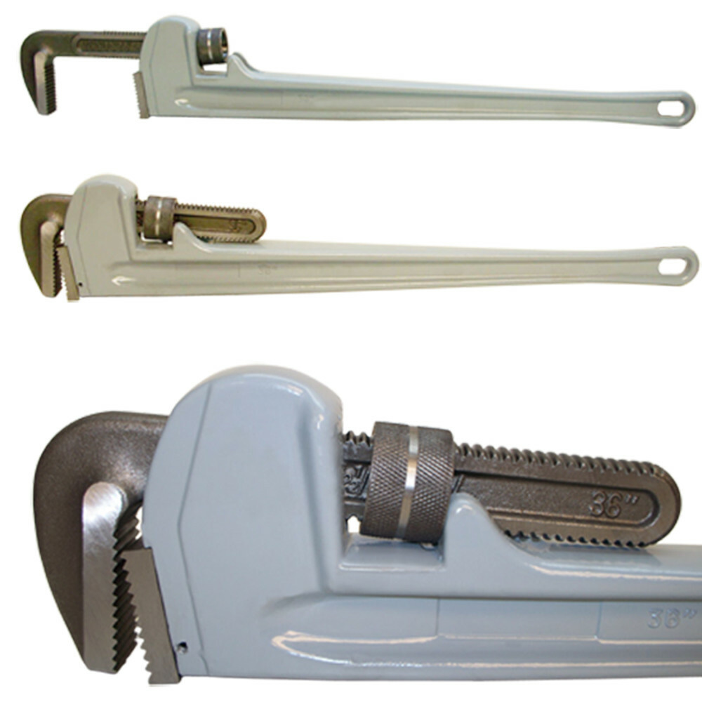 Heavy Duty 36" Aluminum Pipe Wrench 4-1/4" Jaw Straight Pipe Wrench Plumbing