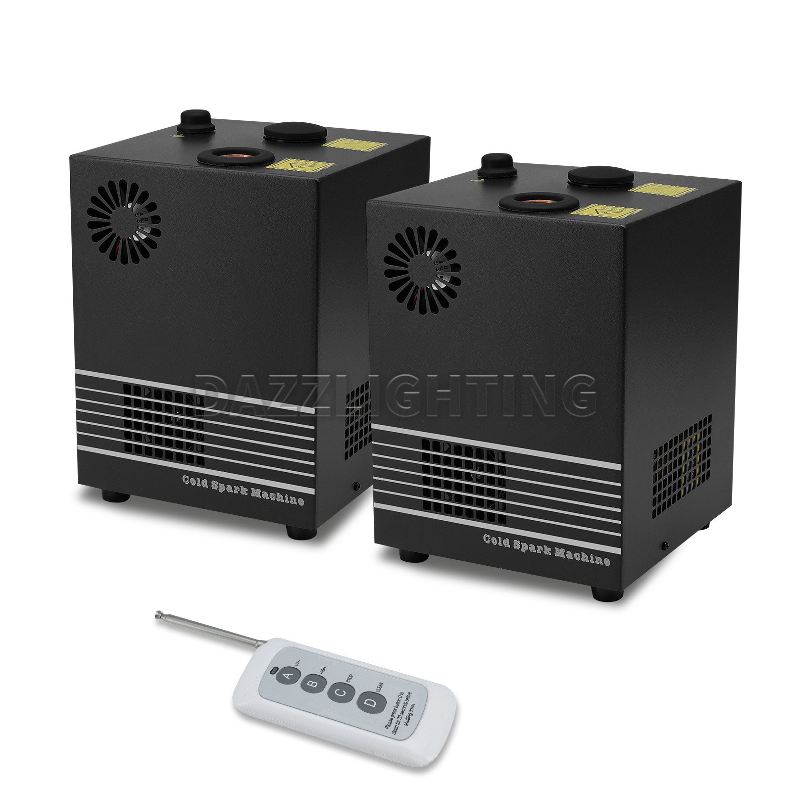 PAIDUN 2PCS Cold Spark Machine 600W Fountain Sparkler Stage Effect DMX512 Remote