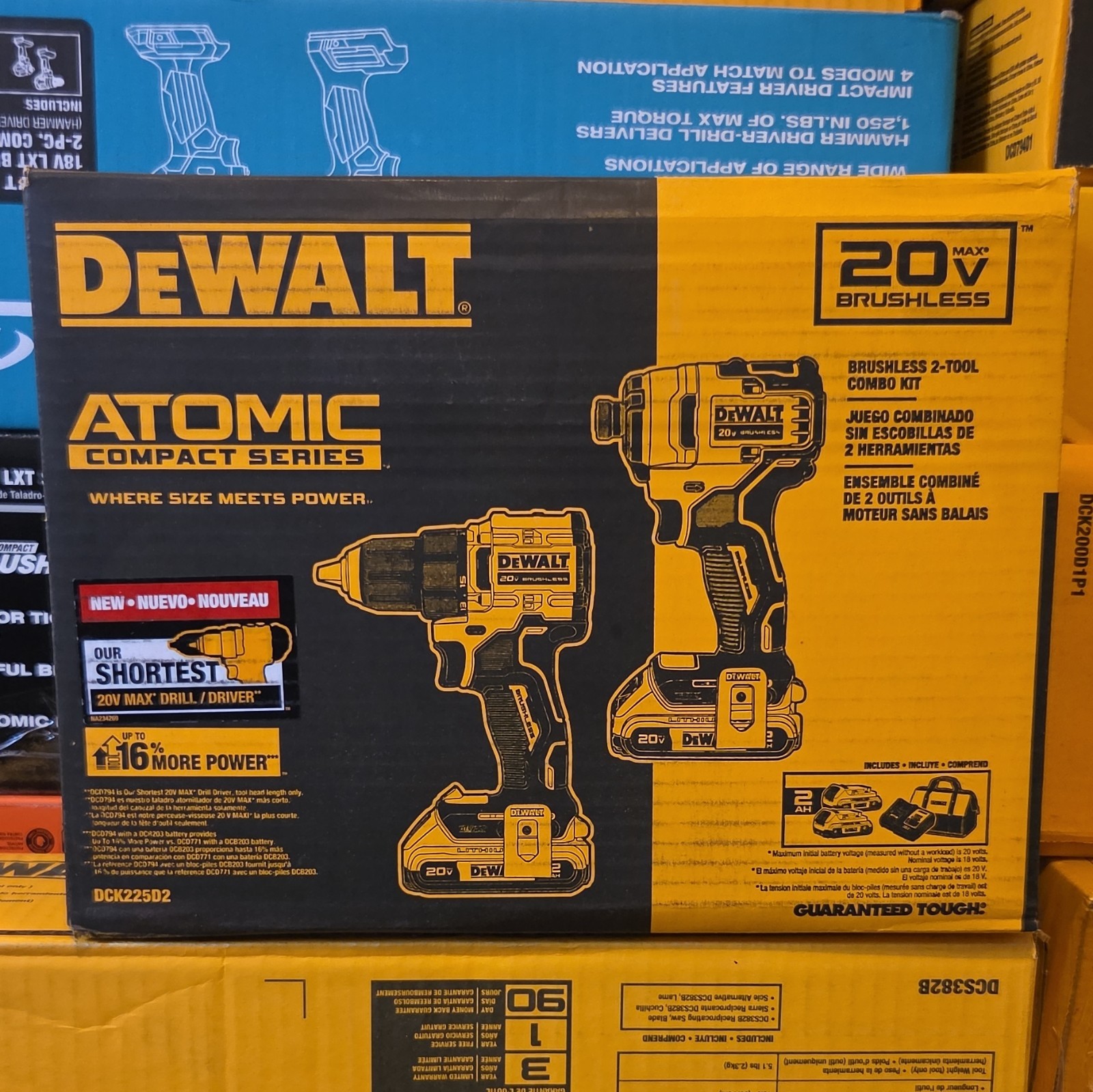 DEWALT 20V MAX ATOMIC 2-Tool Brushless Drill/Driver + Impact 2x Li-Ion