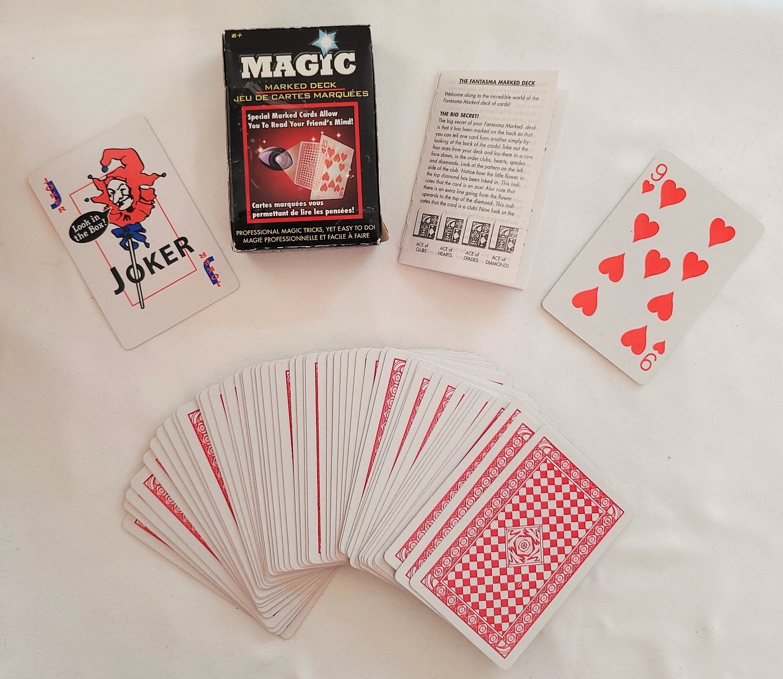 TRICK MAGIC CARDS - Two Sets...Marked & Tapered / Complete & w/instructions - VG