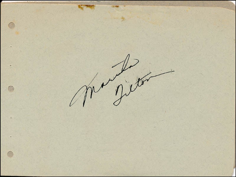 MARTHA TILTON - SIGNATURE(S)