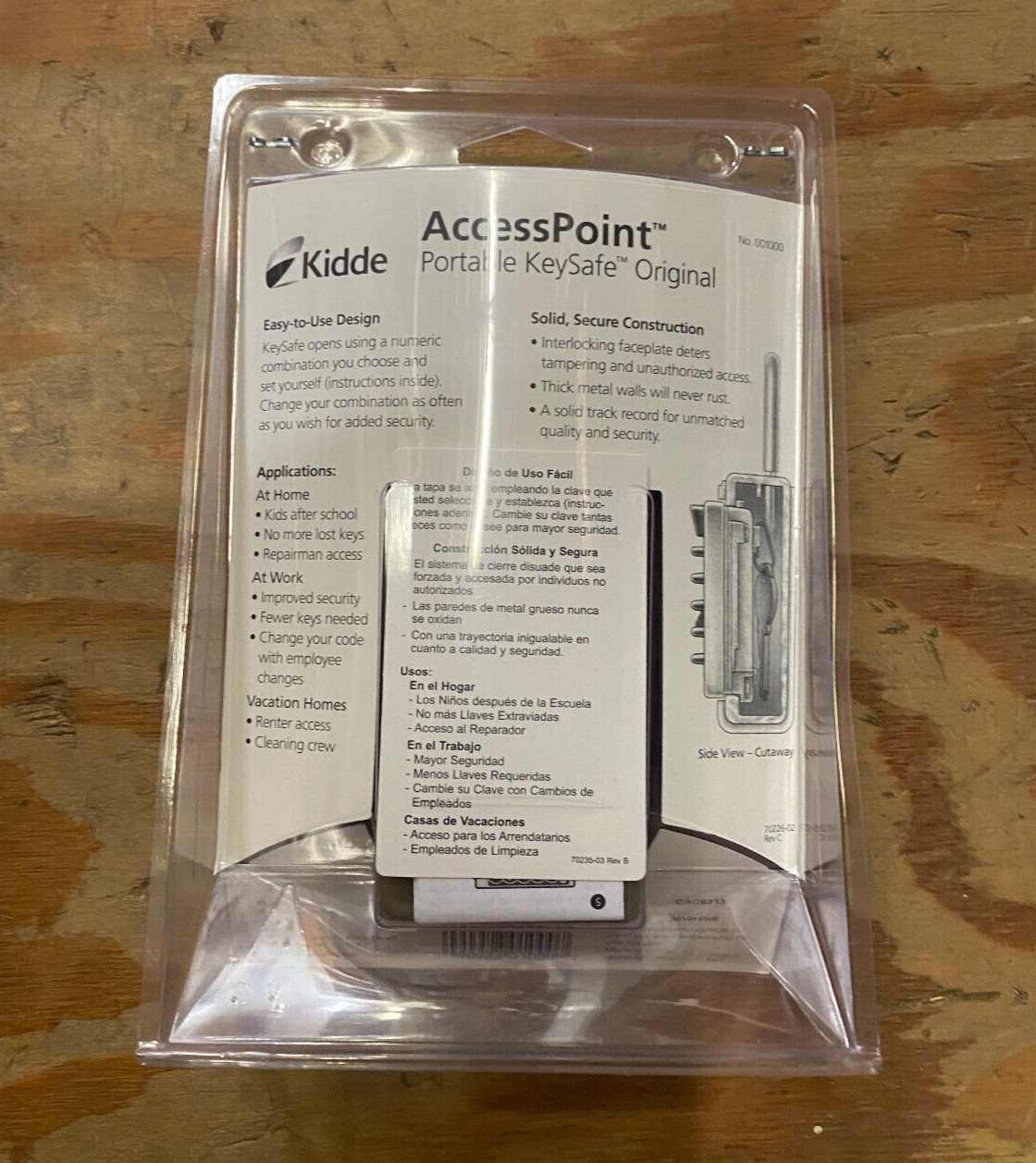 Kidde AccessPoint Portable Push Button Key Safe - Holds 3 Keys