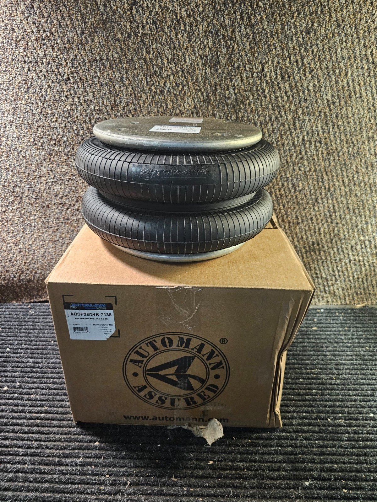 Automann ABSP2B34R-7136 Air Spring Double Convoluted Rolling Lobe